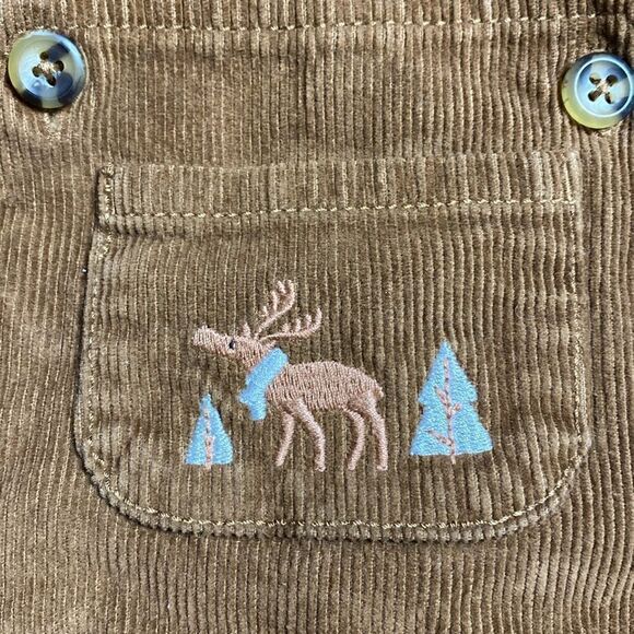 CARTER’S Cotton Corduroy Moose Embroidered Overalls - Picture 7 of 7